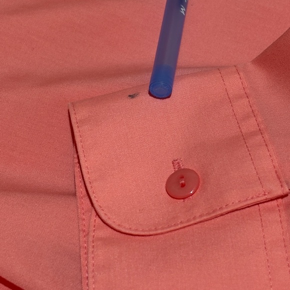 Foxcroft Womens No Iron Button Down Long Sleeve Shirt Sz 18 Office Business FLAW - Picture 9 of 13